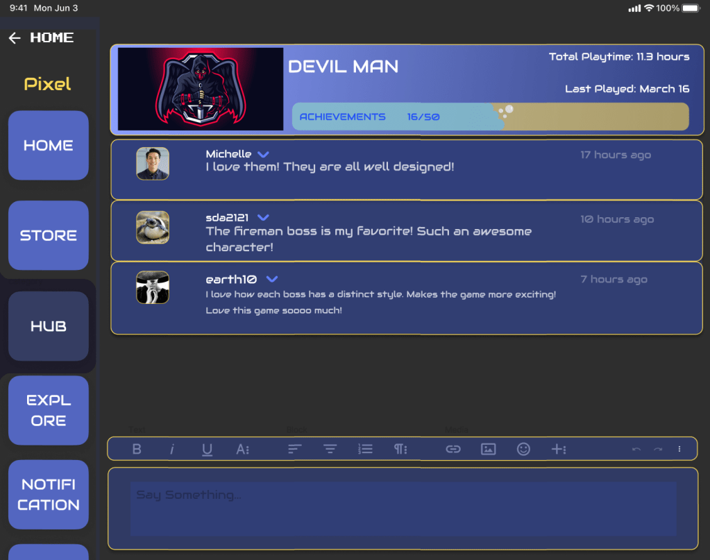 Community discussion thread displaying achievement progress and user comments about a specific game.